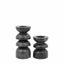 Bodhi Accessories Azuaga Marble Candlestick Grey Set of 2 House of Isabella UK