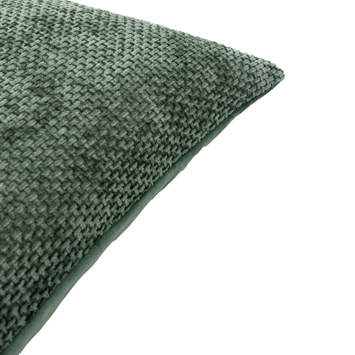 Bodhi Accessories Basketweave Chenille Cushion Olive 2pk House of Isabella UK