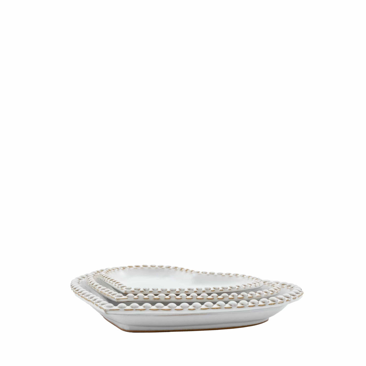 Beaded Heart Plate Set of 3.