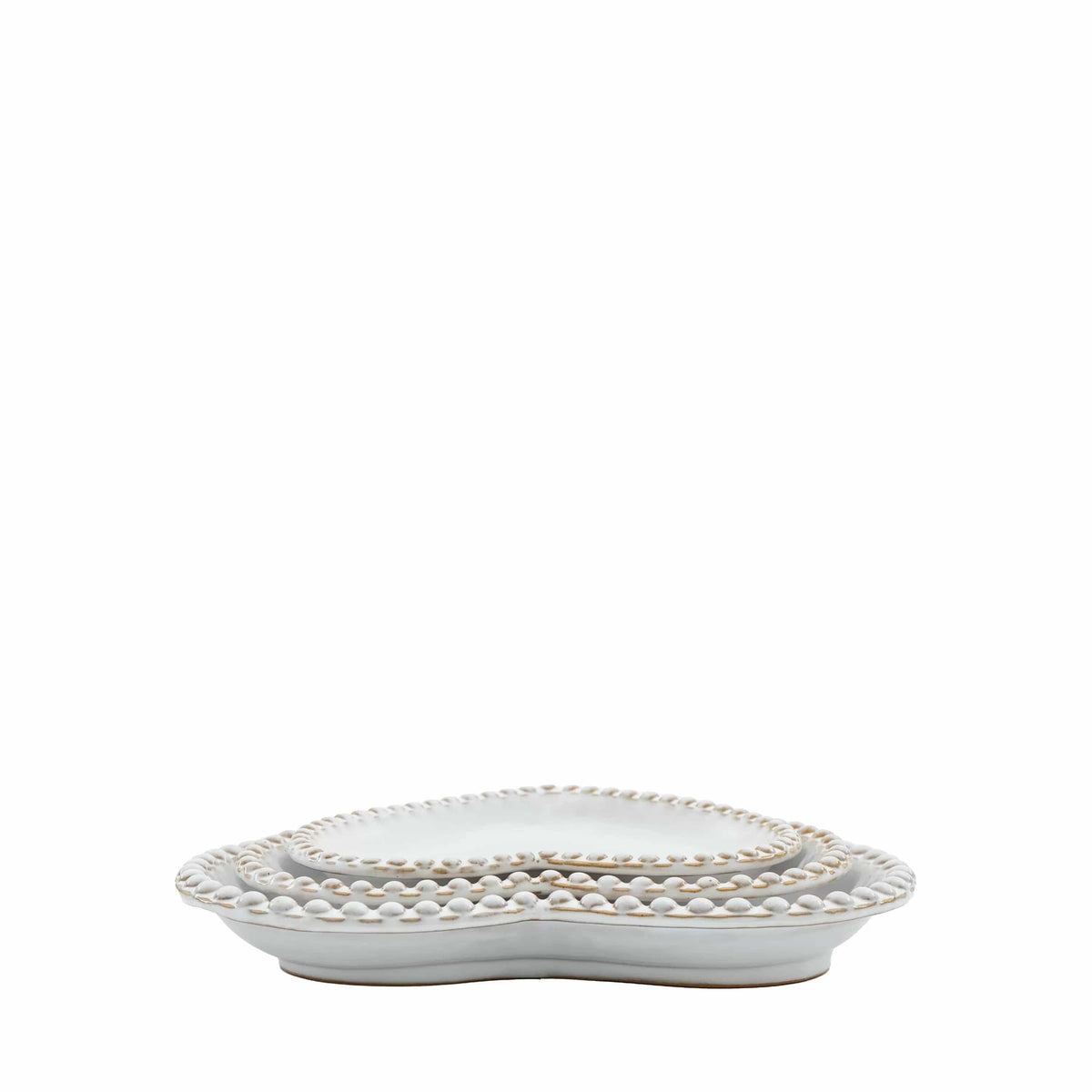 Beaded Heart Plate Set of 3.