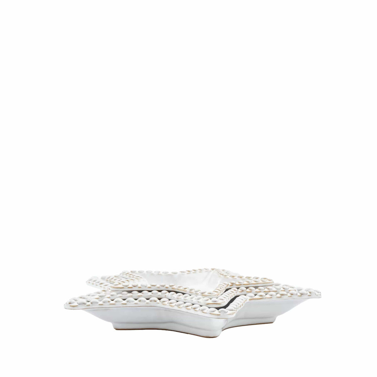 Beaded Star Plate Set of 3.