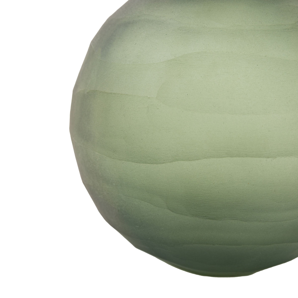 Bodhi Accessories Bevelled Glass Globe Vase Green Small House of Isabella UK