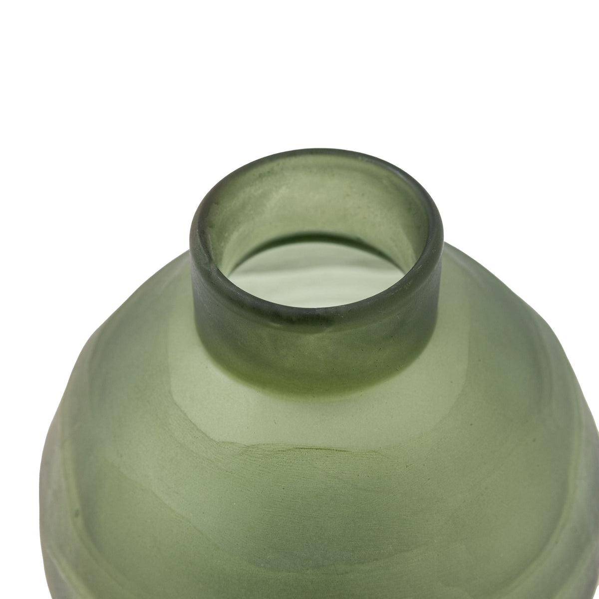 Bodhi Accessories Bevelled Glass Globe Vase Green Small House of Isabella UK