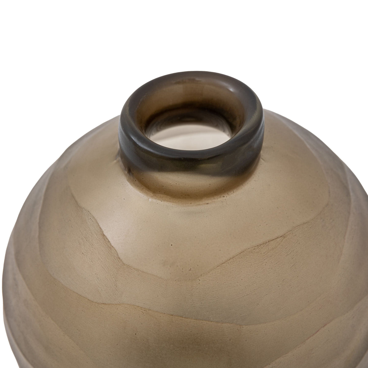 Bodhi Accessories Bevelled Glass Globe Vase Smoke Large House of Isabella UK