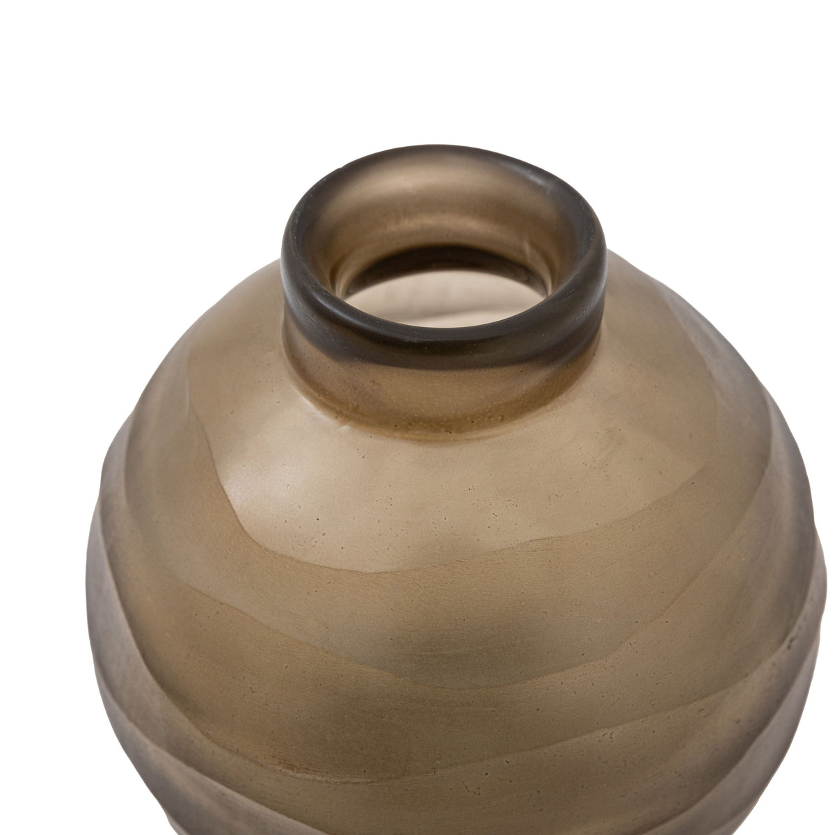 Bodhi Accessories Bevelled Glass Globe Vase Smoke Small House of Isabella UK