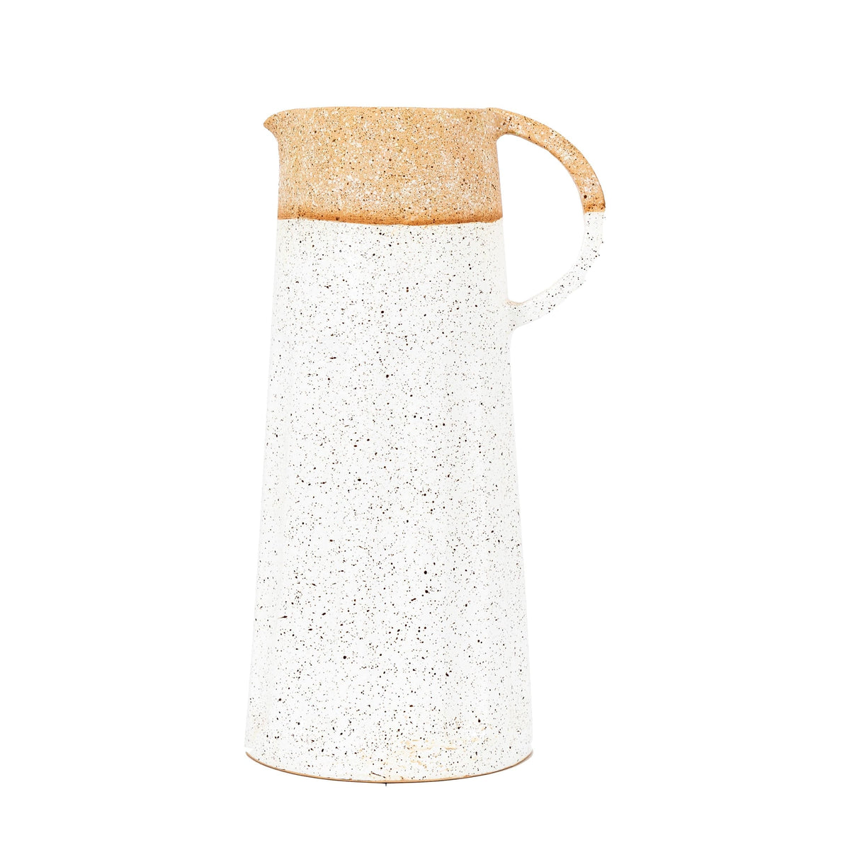 Bicester Pitcher Vase - Natural/White.