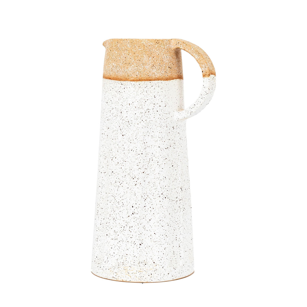 Bicester Pitcher Vase - Natural/White.