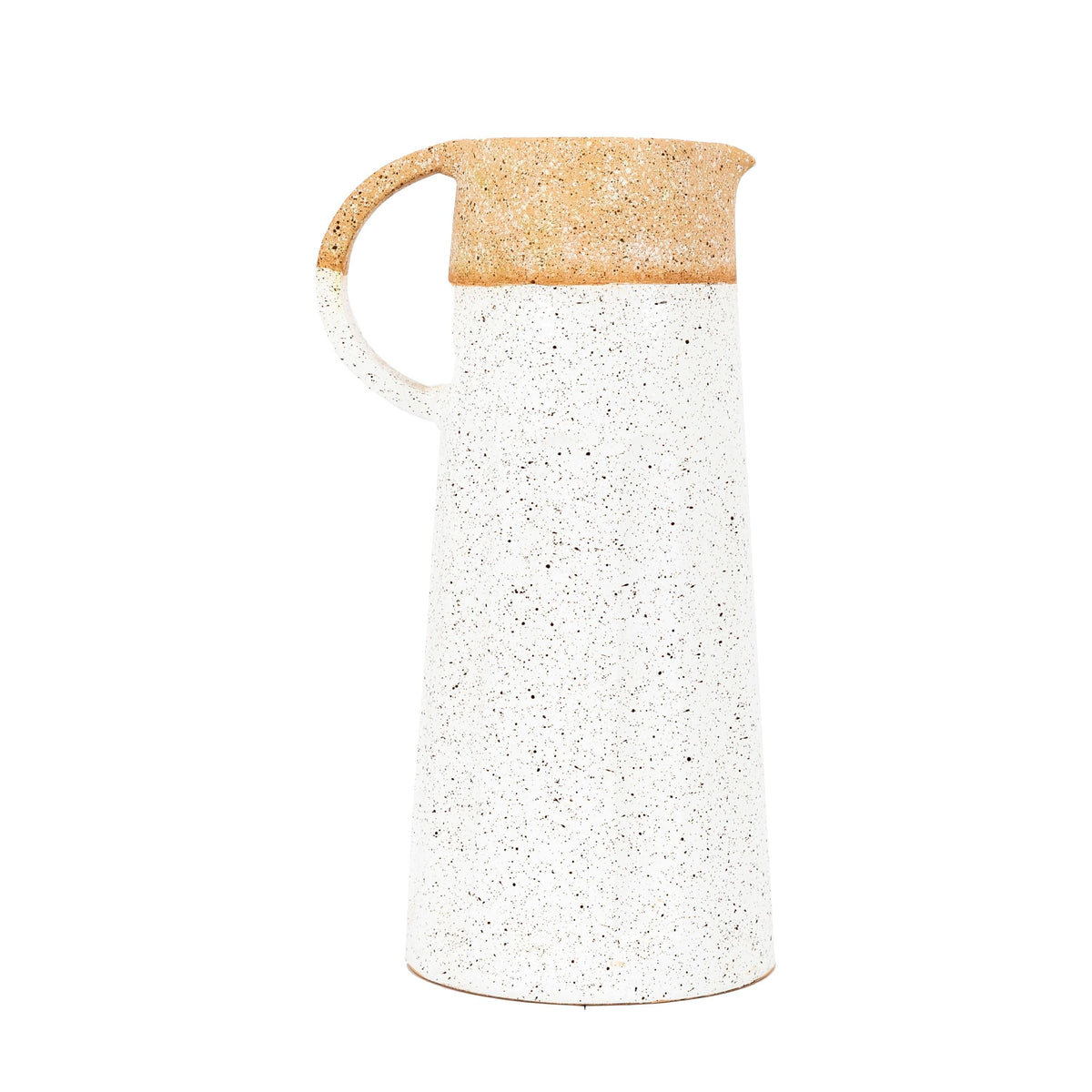 Bicester Pitcher Vase - Natural/White.