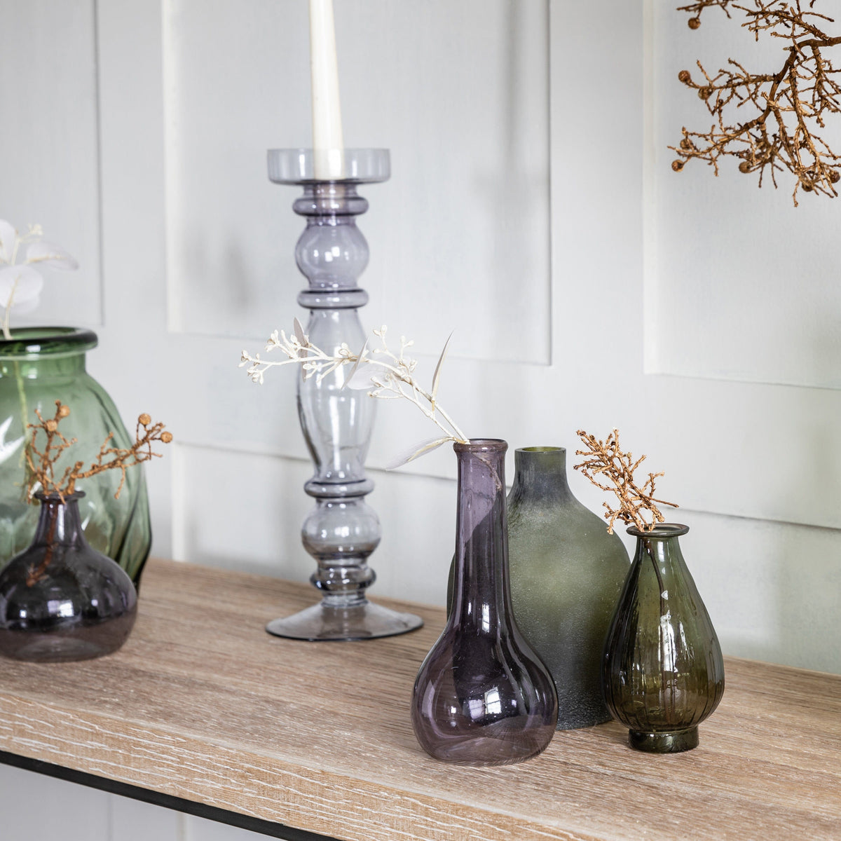 Bodhi Accessories Bobo Candlestick Large Grey House of Isabella UK