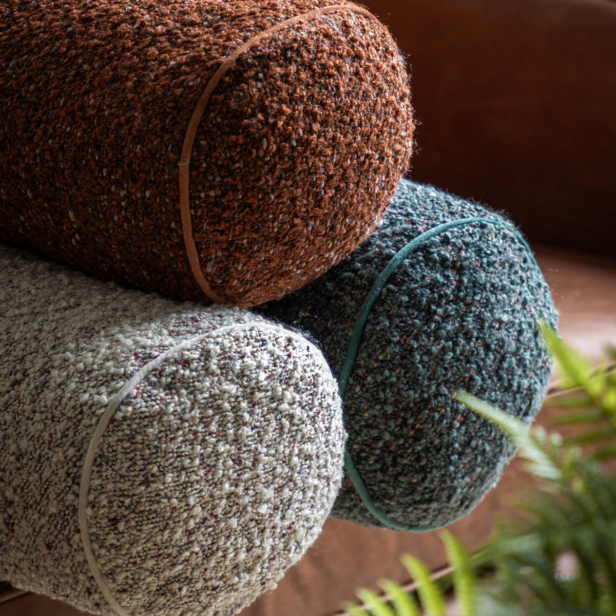 Boucle Bolster Charcoal.