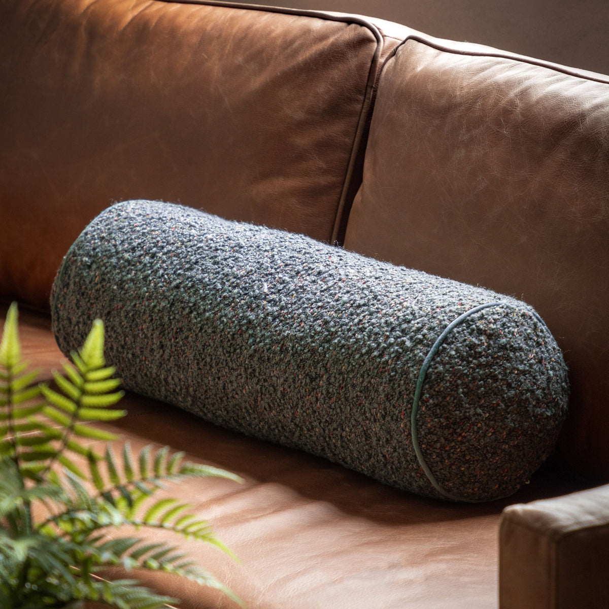 Boucle Bolster Charcoal.