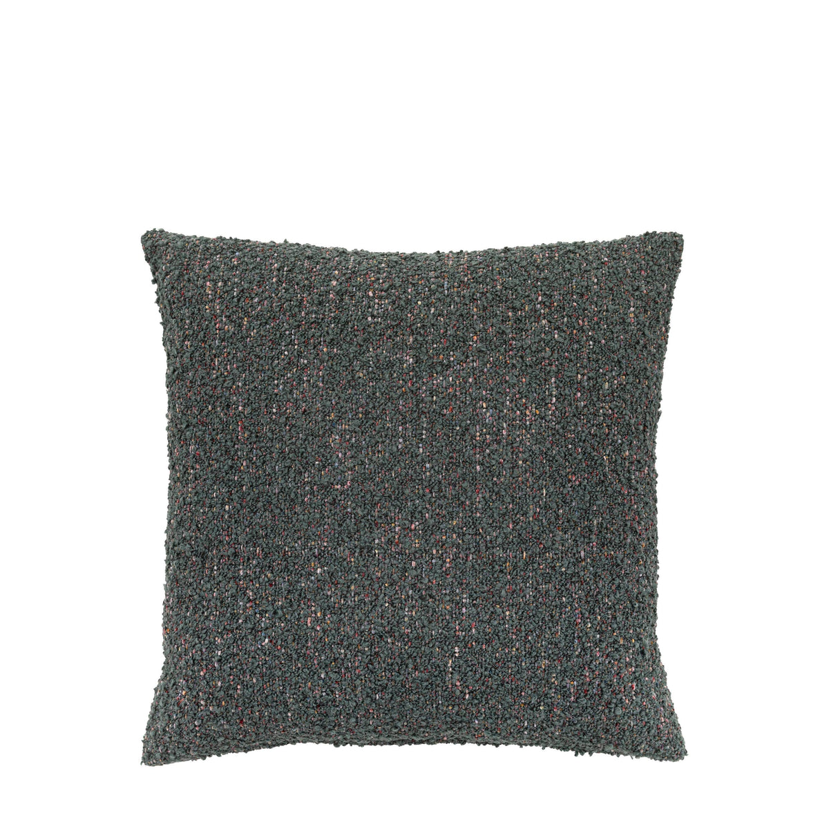 Boucle Knife Edge Cushion Charcoal.