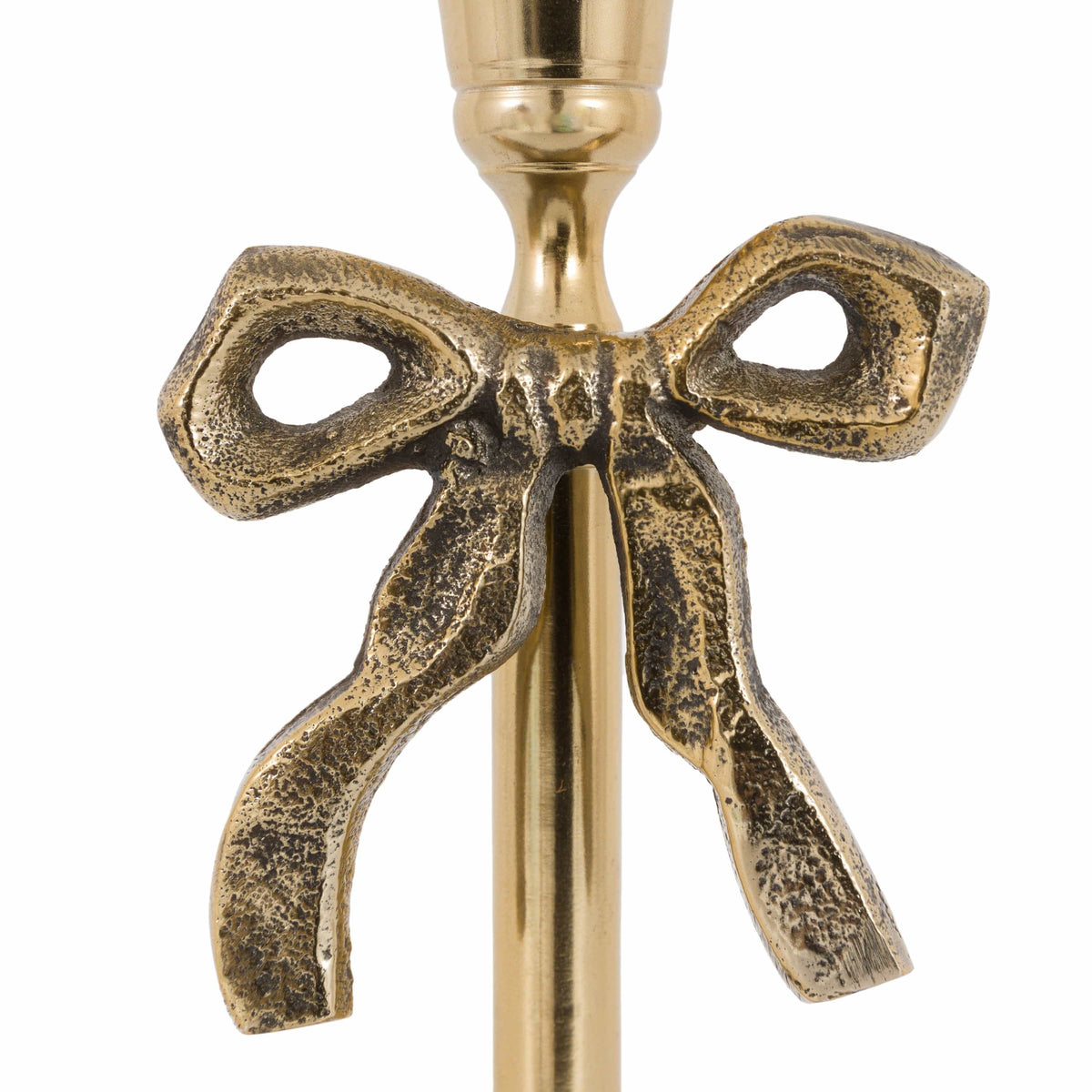 Bodhi Accessories Bow Dinner Candle Holder Gold House of Isabella UK