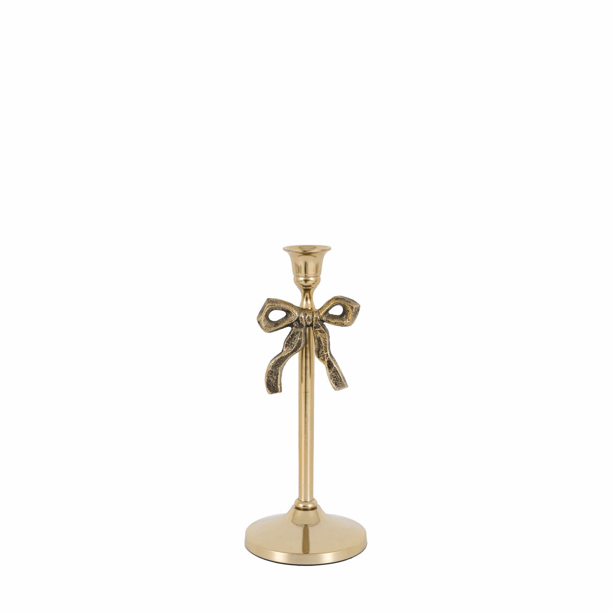 Bodhi Accessories Bow Dinner Candle Holder Gold House of Isabella UK