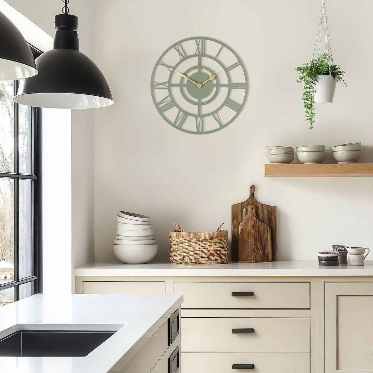 Bodhi Accessories Bright Star Wall Clock Olive House of Isabella UK