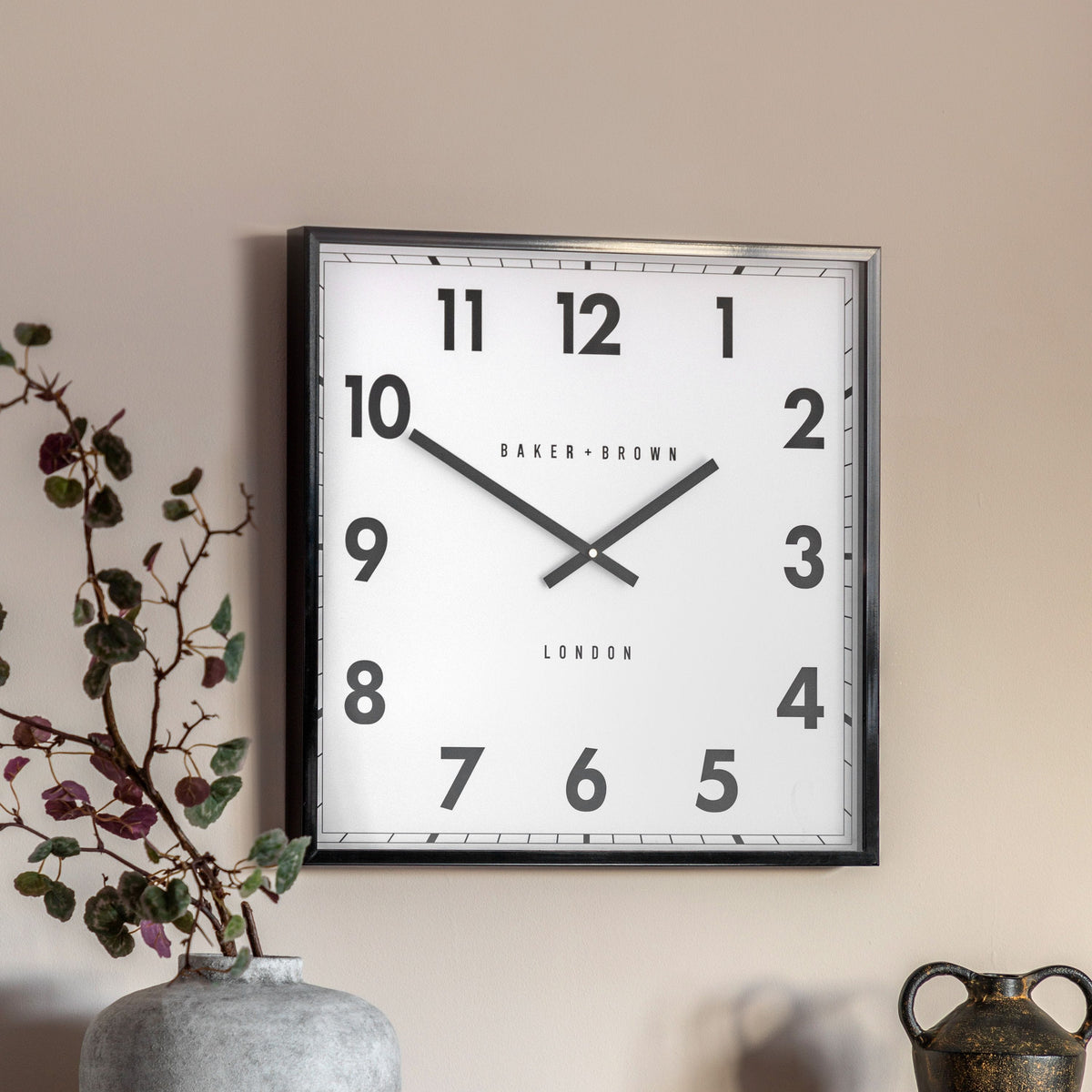 Bodhi Accessories Buxtone Wall Clock Black House of Isabella UK