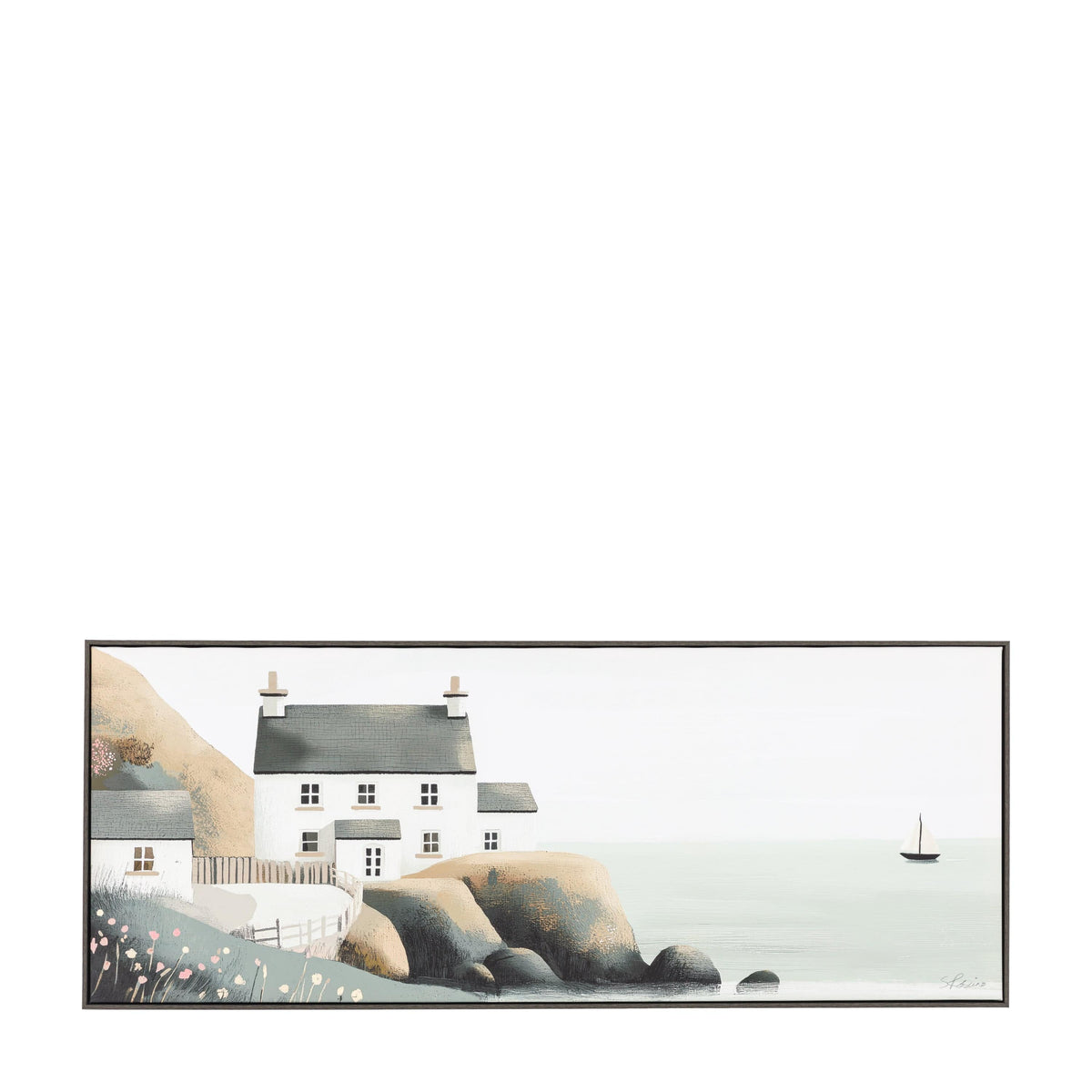 Bodhi Accessories By The Sea Framed Canvas House of Isabella UK