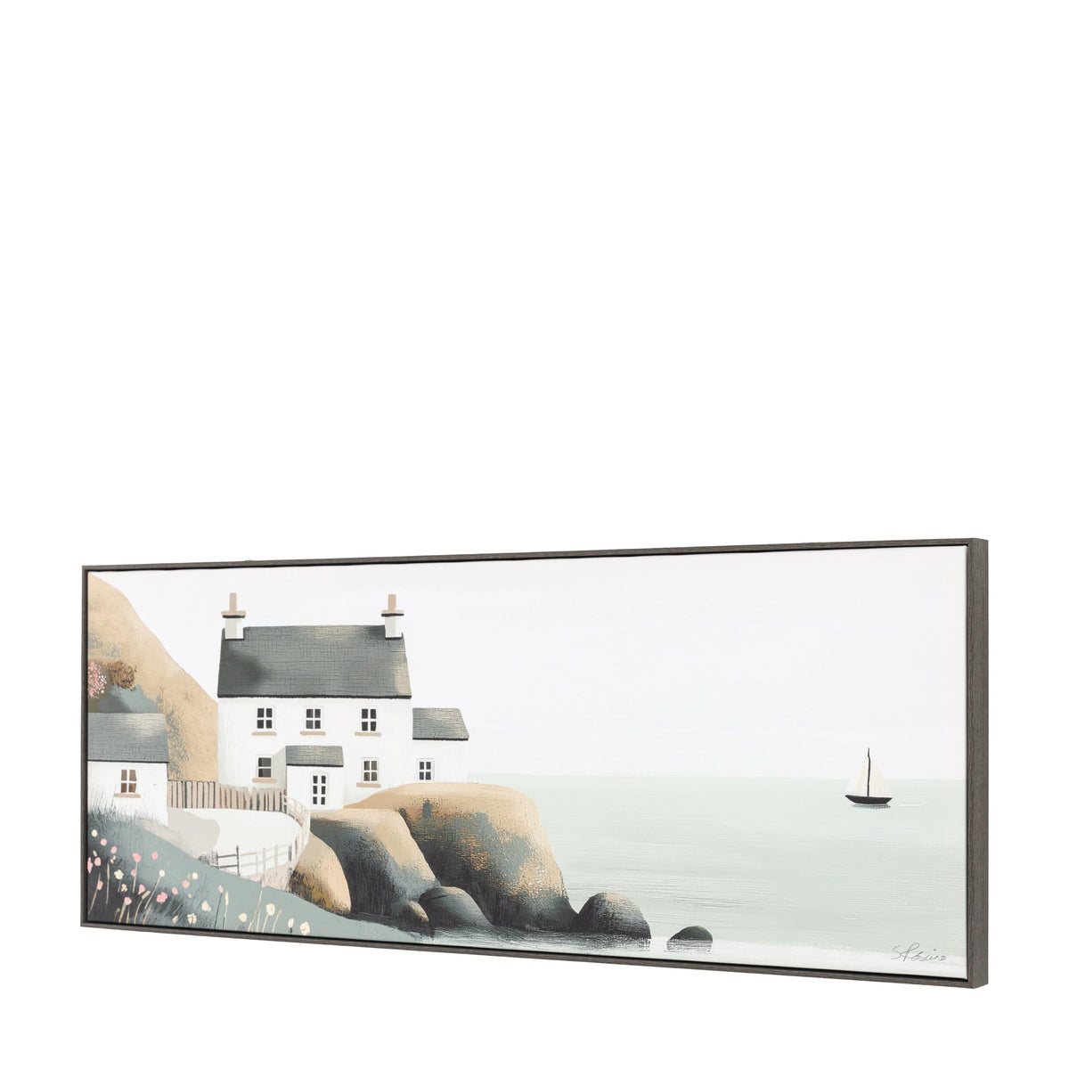 Bodhi Accessories By The Sea Framed Canvas House of Isabella UK