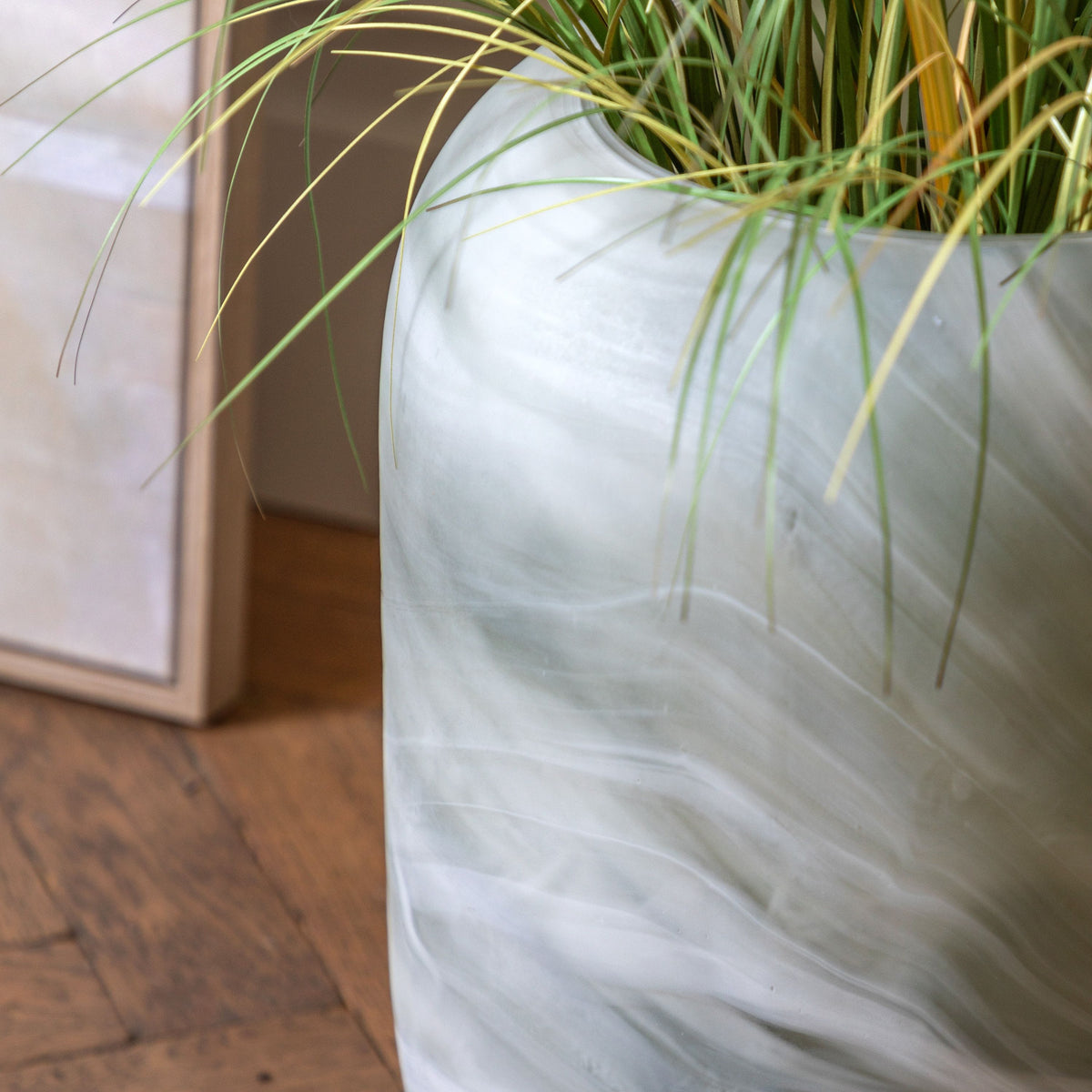 Bodhi Accessories Caldeira Handblown Glass Vase Wide Sage House of Isabella UK