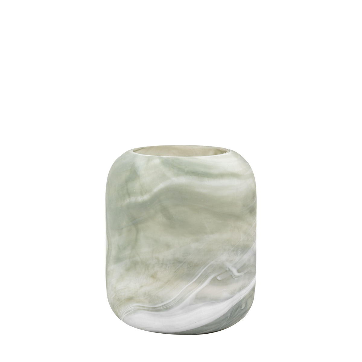 Bodhi Accessories Caldeira Handblown Glass Vase Wide Sage House of Isabella UK