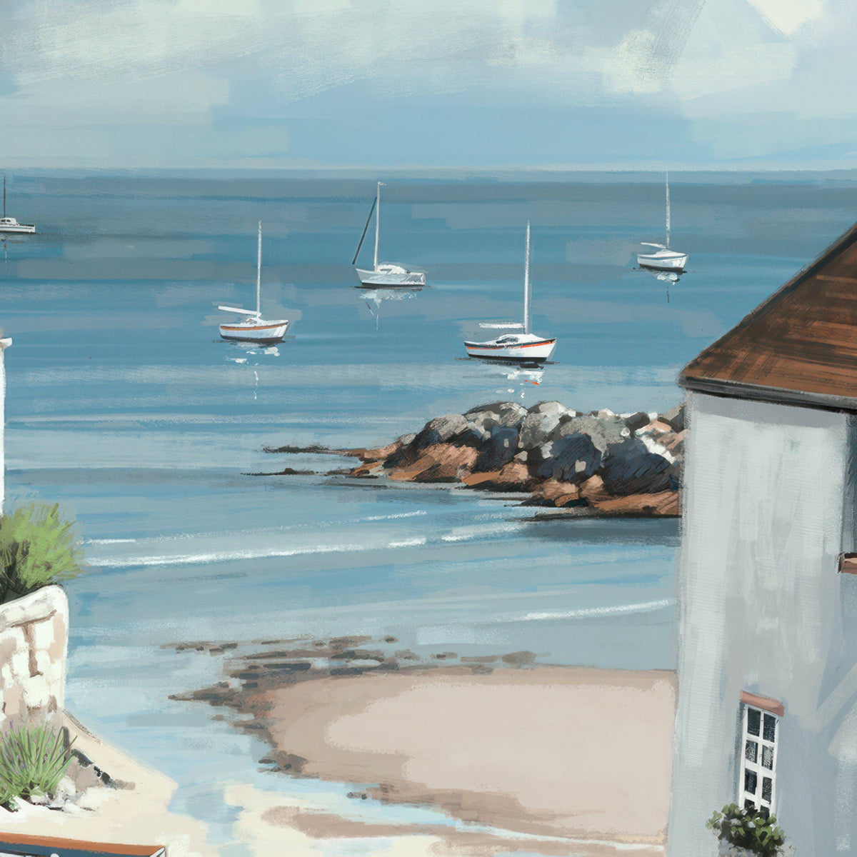 Bodhi Accessories Calm Cove Framed Canvas House of Isabella UK