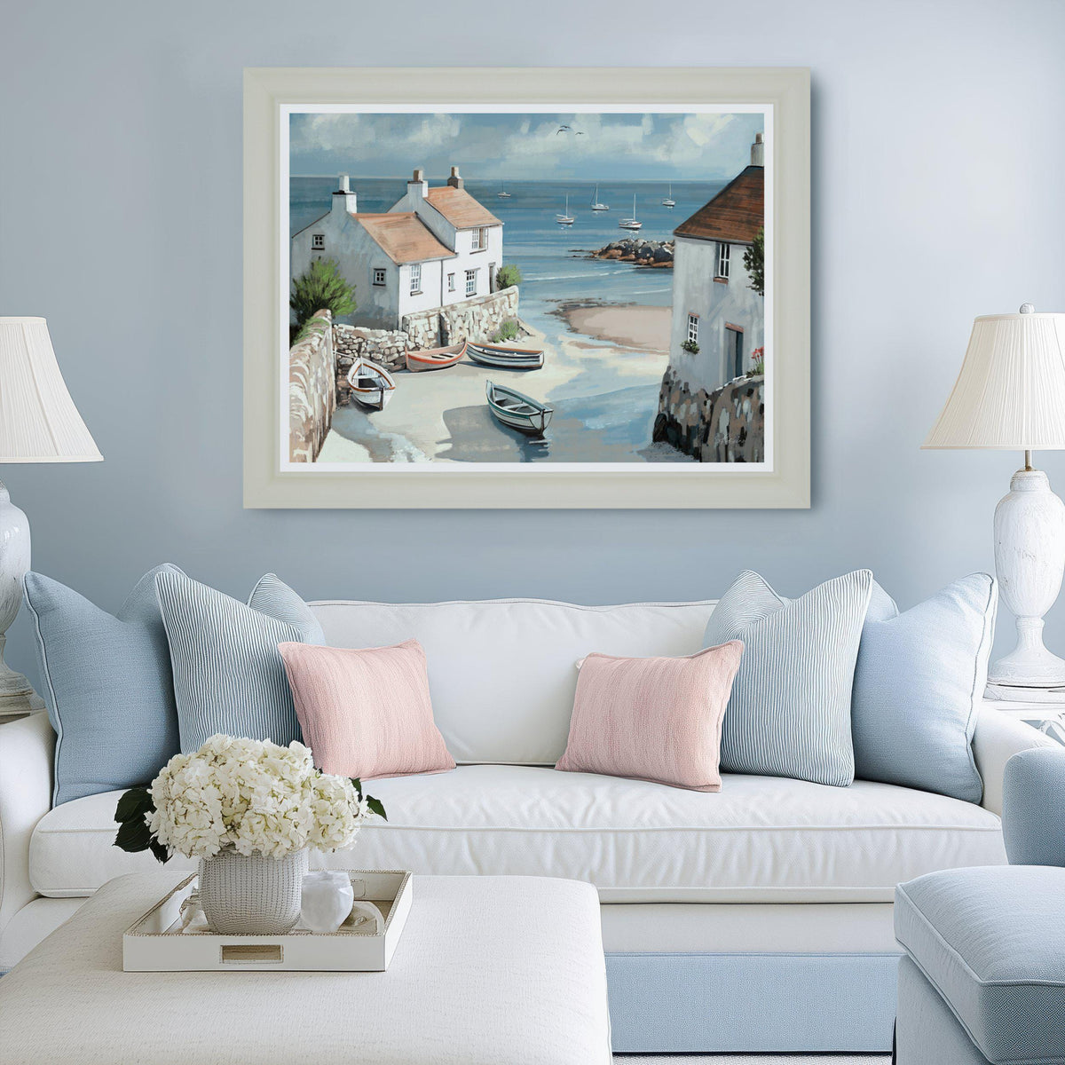 Bodhi Accessories Calm Cove Framed Canvas House of Isabella UK
