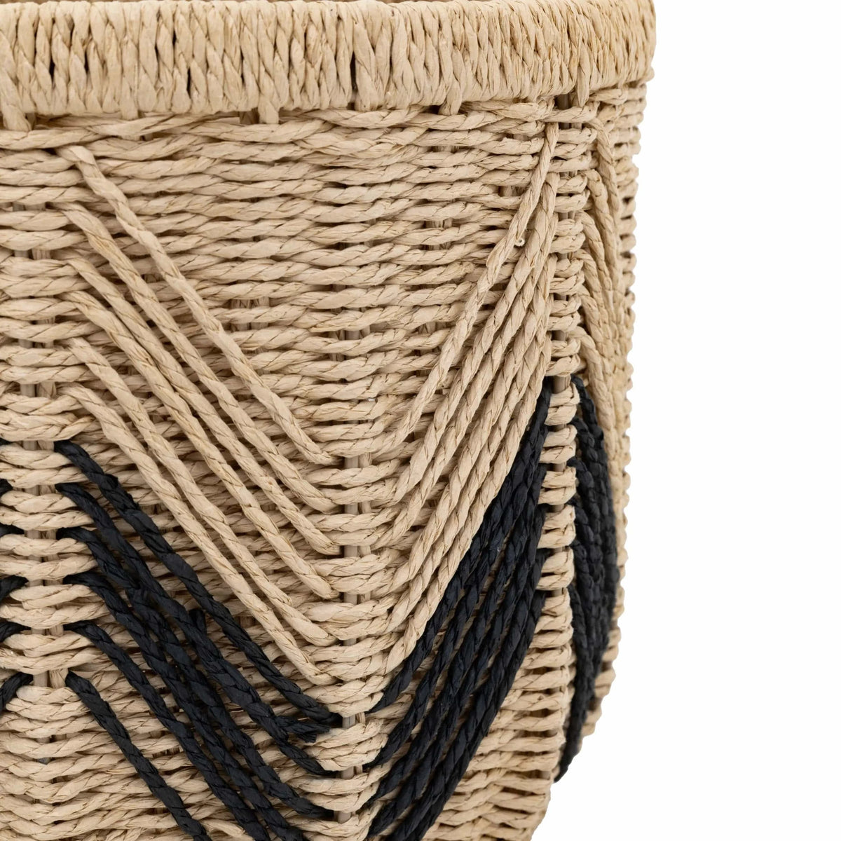 Bodhi Accessories Cameroon Baskets Natural & Black Set of 3 House of Isabella UK