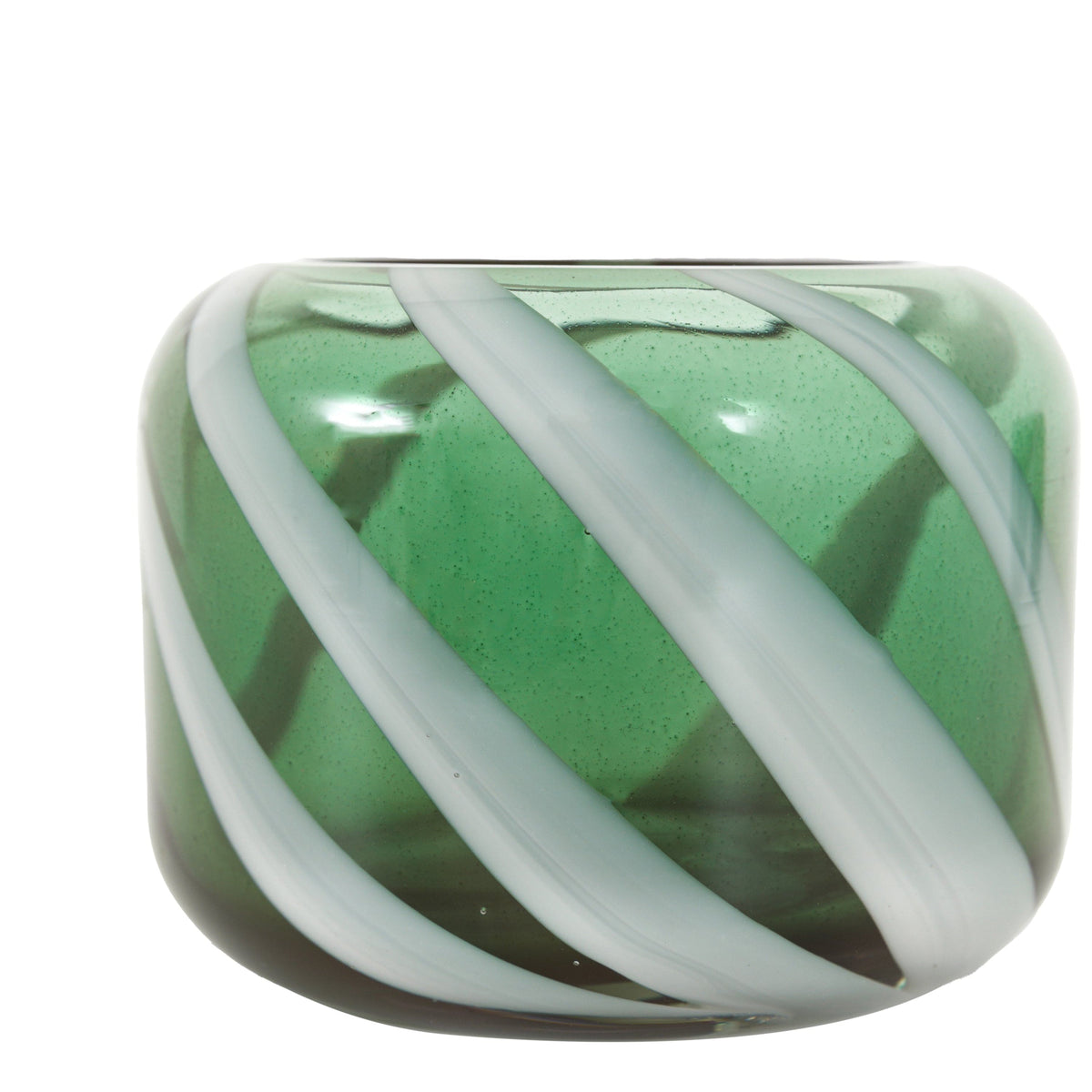 Bodhi Accessories Candy Stripe Tealight Holder Set of 2 Green House of Isabella UK