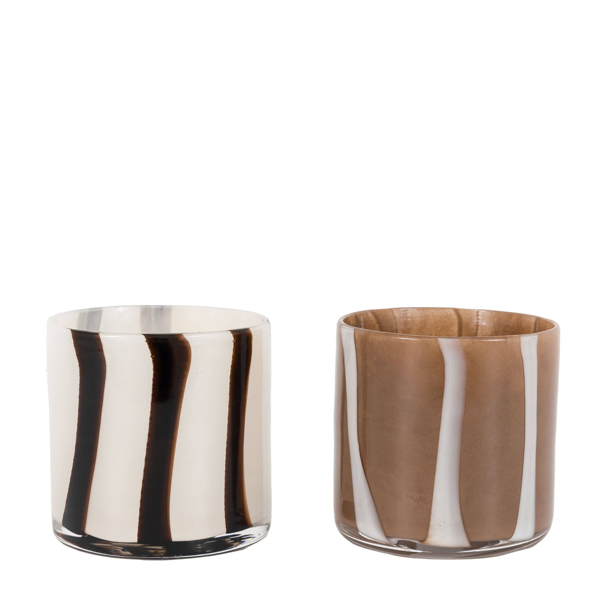 Bodhi Accessories Candy Tealight Holder White&Grey 2pk House of Isabella UK