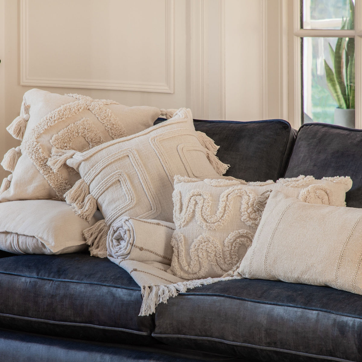 Cargo Woven Bobble Throw.