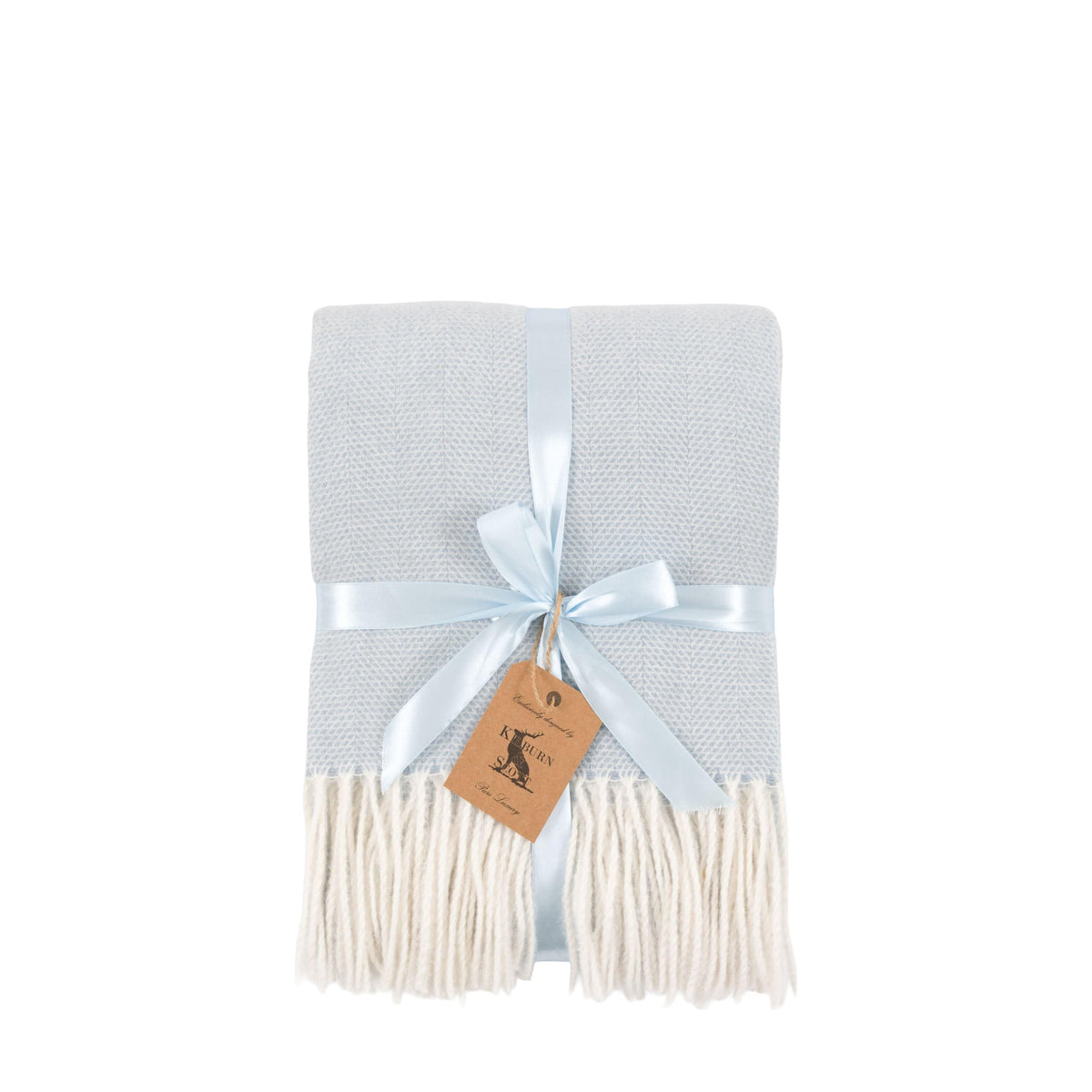 Bodhi Accessories Cassis Herringbone Throw Blue House of Isabella UK