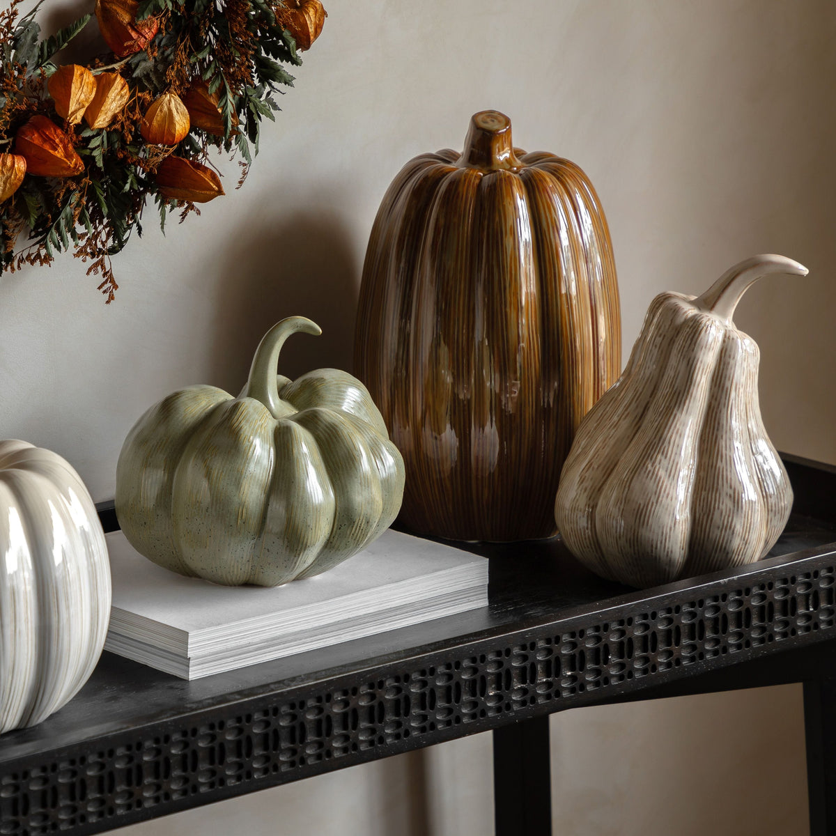Bodhi Accessories Ceramic Pumpkin Rust House of Isabella UK