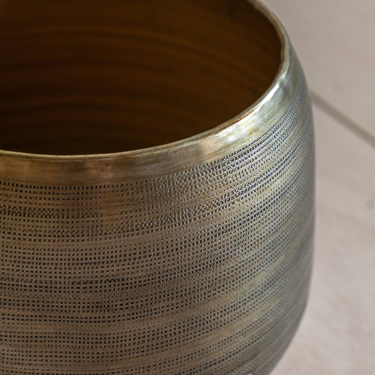 Bodhi Accessories Chatai Planters Antique Silver 2pk House of Isabella UK