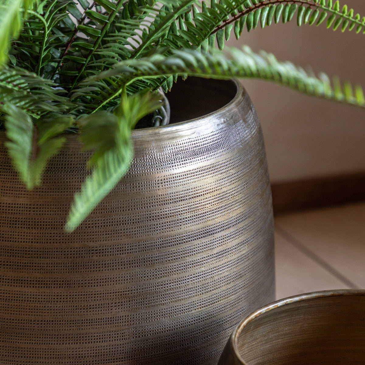 Bodhi Accessories Chatai Planters Antique Silver 2pk House of Isabella UK