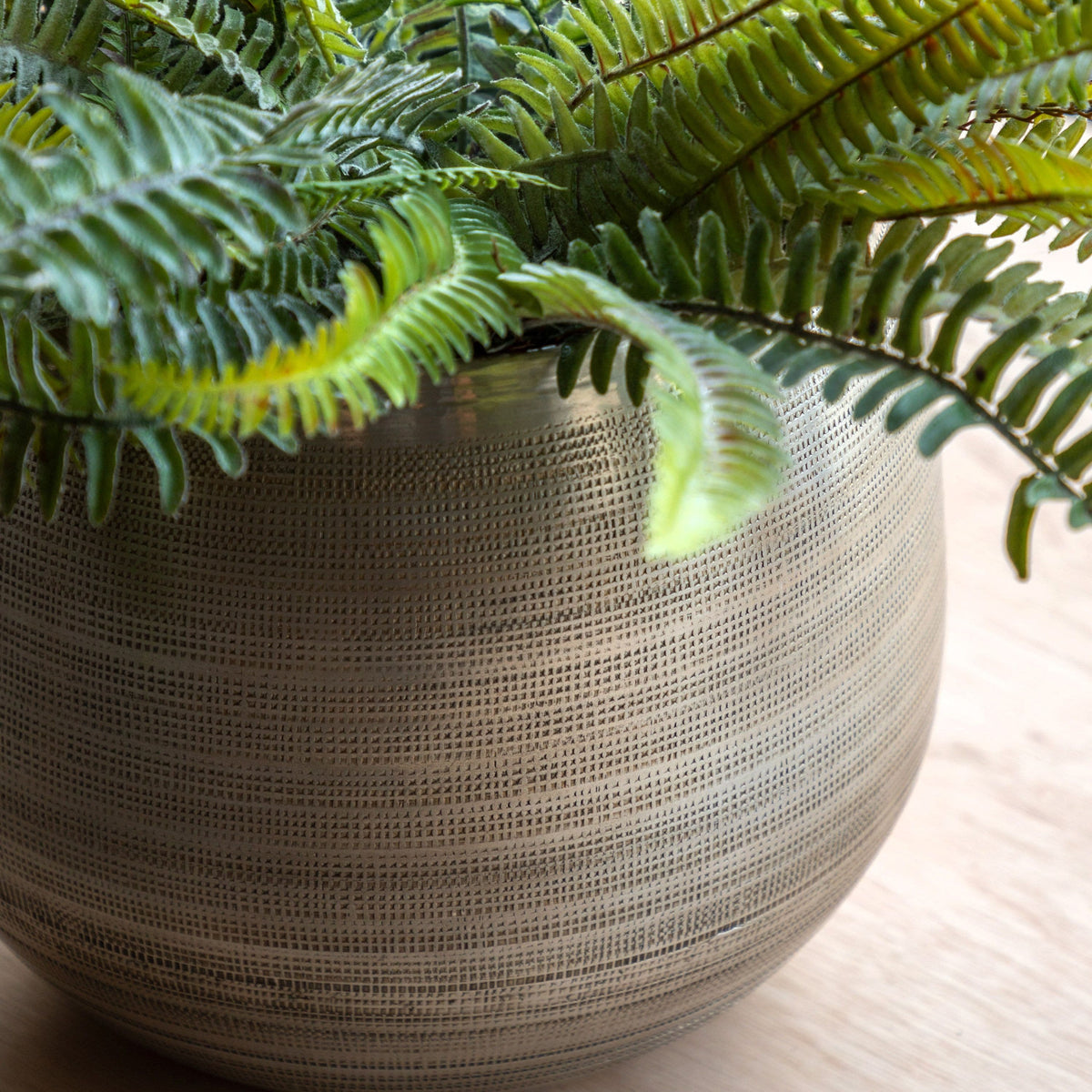 Bodhi Accessories Chatai Planters Antique Silver 2pk House of Isabella UK