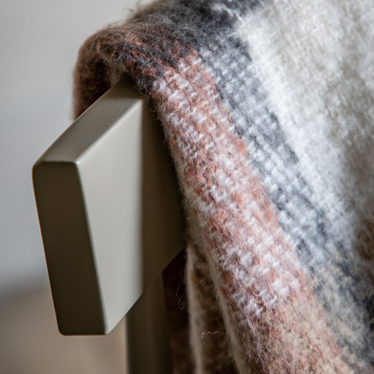 Check Faux Mohair Throw.
