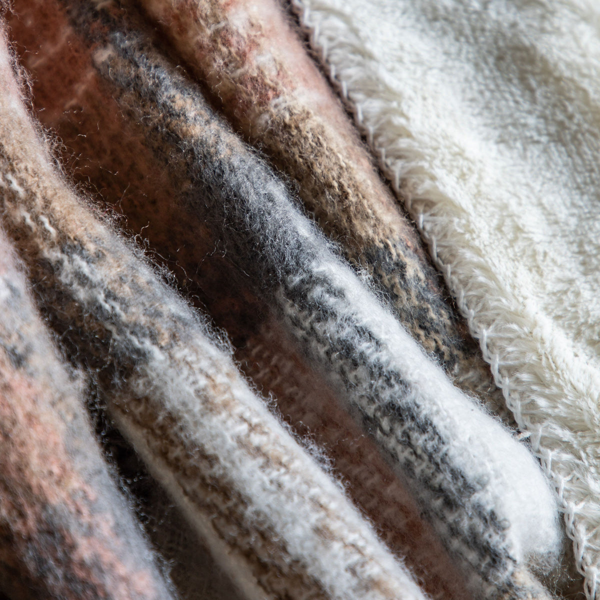 Check Faux Mohair Throw.