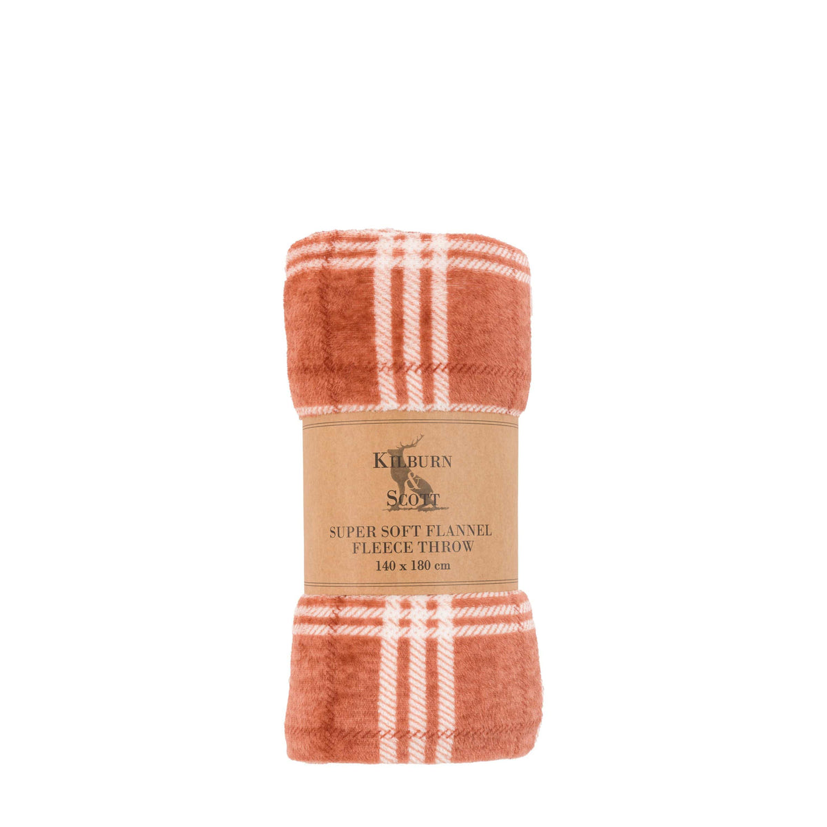 Bodhi Accessories Checkmate Rolled Fleece Nutmeg House of Isabella UK