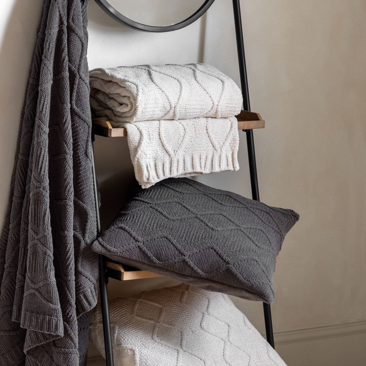 Chenille Cable Throw.