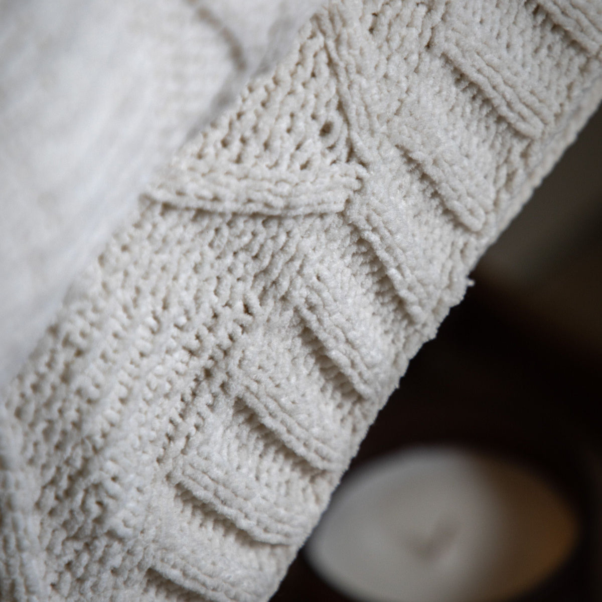 Chenille Cable Throw.