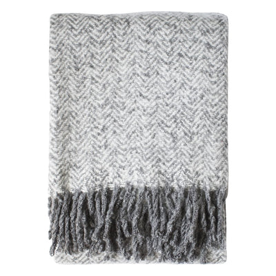 Bodhi Accessories Chesham Mohair Throw Grey House of Isabella UK