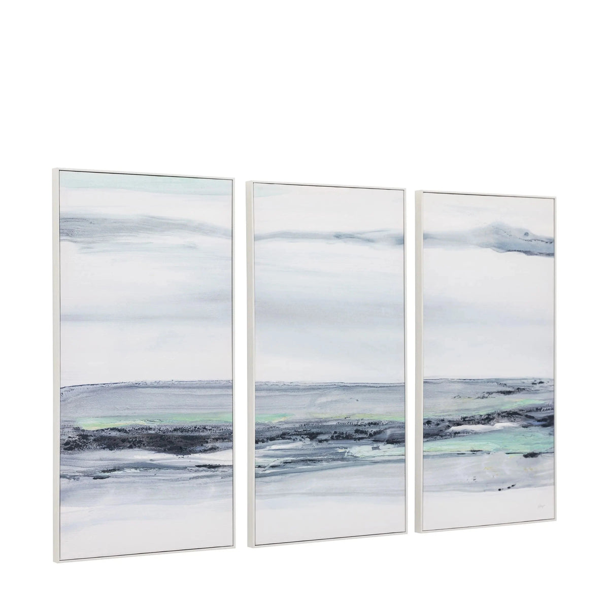 Bodhi Accessories Clouded View Framed Canvas Set of 3 House of Isabella UK