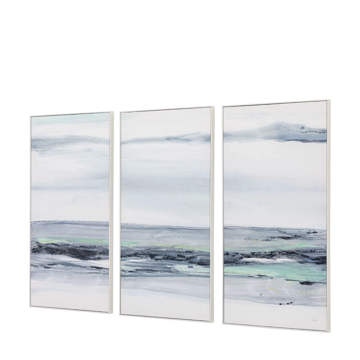 Bodhi Accessories Clouded View Framed Canvas Set of 3 House of Isabella UK