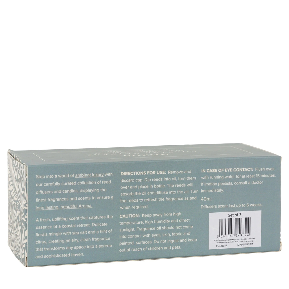 Bodhi Accessories Coastal Retreat Reed Diffusers Set of 3 House of Isabella UK