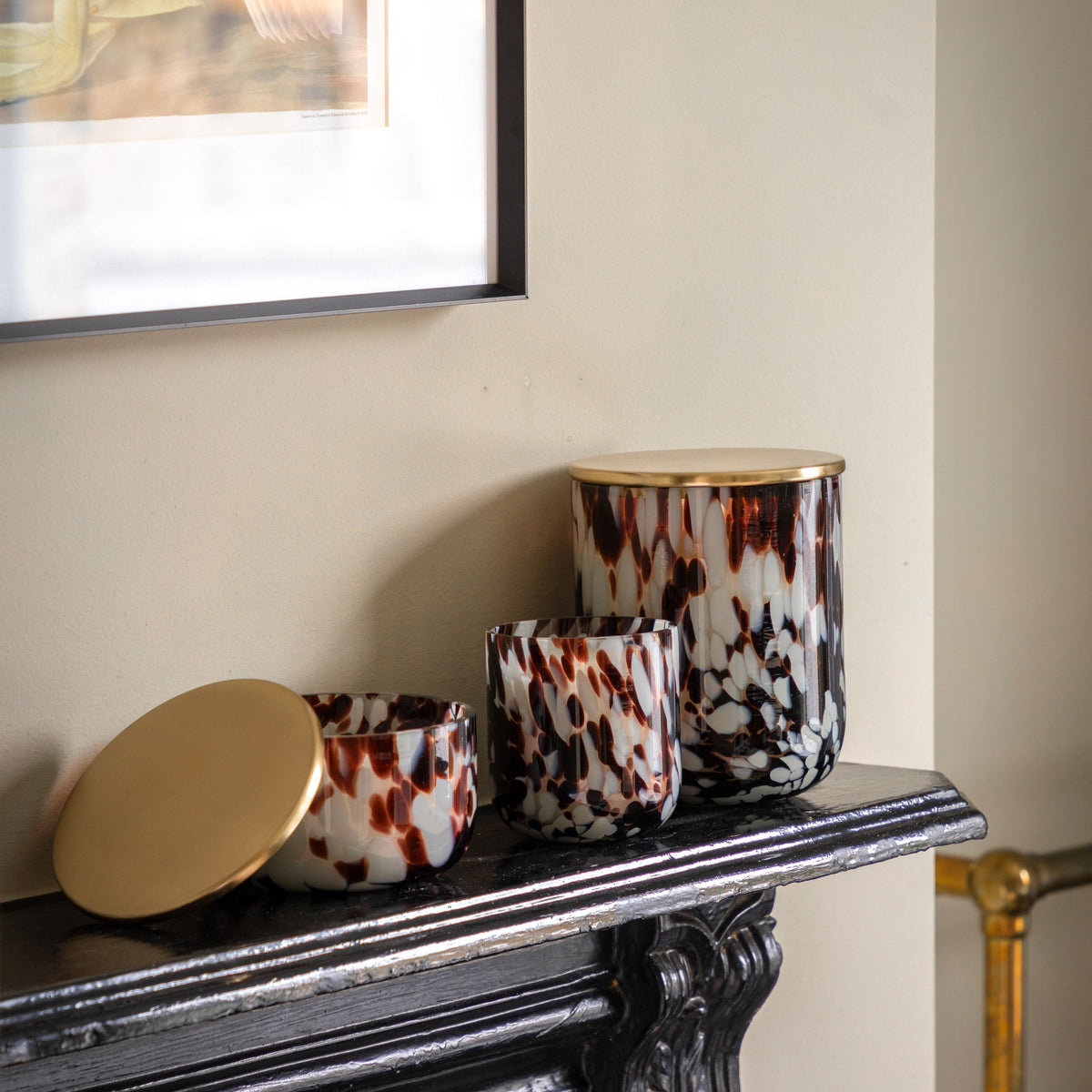 Bodhi Accessories Confetti Candle Brown Small Peony Musk House of Isabella UK