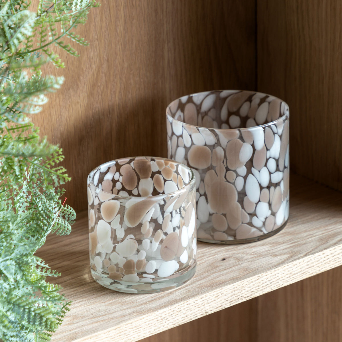 Bodhi Accessories Confetti Candle Holder Taupe Large House of Isabella UK