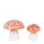Bodhi Accessories Confetti Glass Mushrooms Set of 2 Burnt Orange House of Isabella UK