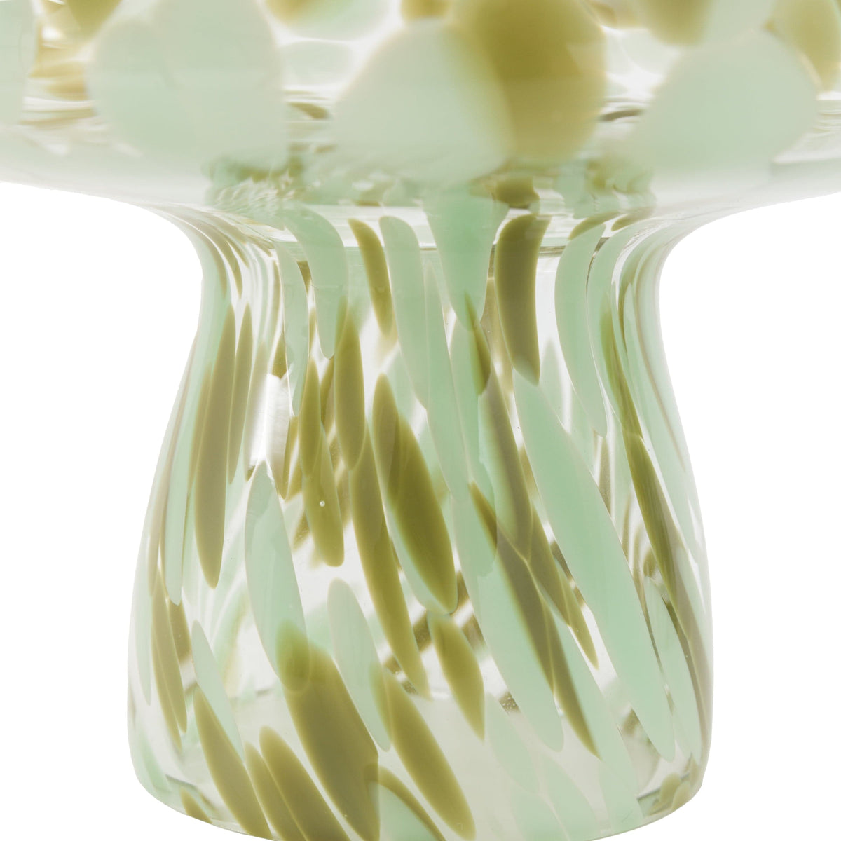 Bodhi Accessories Confetti Glass Mushrooms Set of 2 Forest Green House of Isabella UK