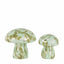 Bodhi Accessories Confetti Glass Mushrooms Set of 2 Forest Green House of Isabella UK