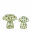 Bodhi Accessories Confetti Glass Mushrooms Set of 2 Forest Green House of Isabella UK